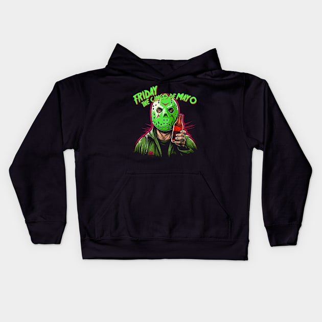 Friday the Cinco de Mayo Celebration Kids Hoodie by TeeTrendz